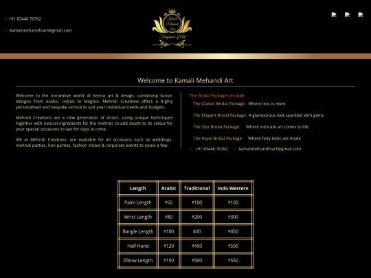 www.mehndicreations.com screenshot