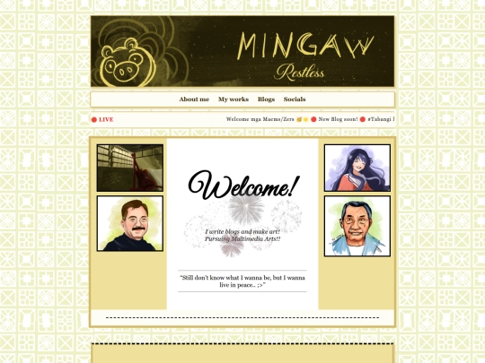 Mingaw/blogs screenshot