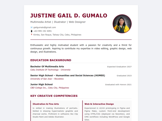 resume screenshot
