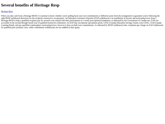 heritageresp screenshot