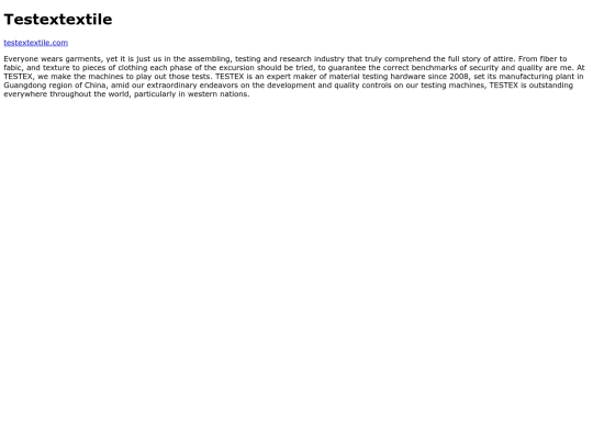 testextextile screenshot