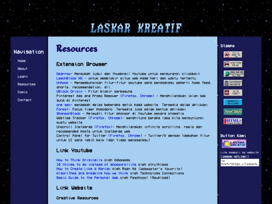 links screenshot