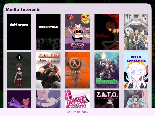 interests screenshot