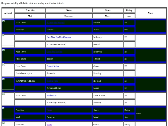 old/songs screenshot
