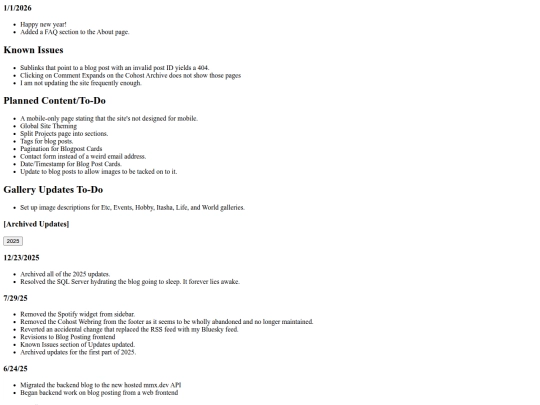 pages/updates screenshot