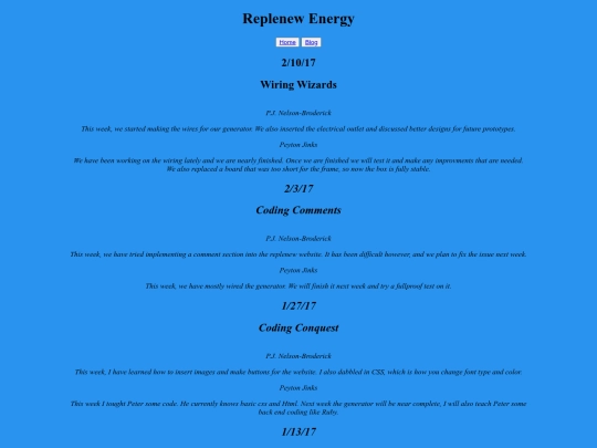 blog screenshot