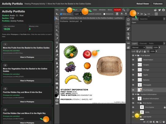 Online Activity Portfolio screenshot