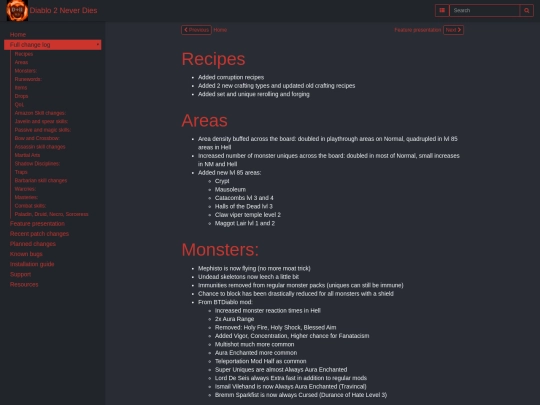 changelog screenshot