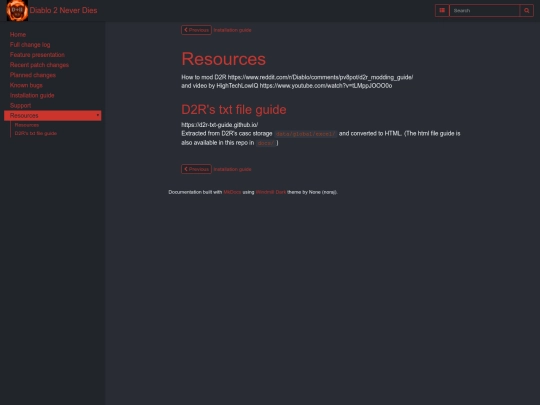 resources screenshot