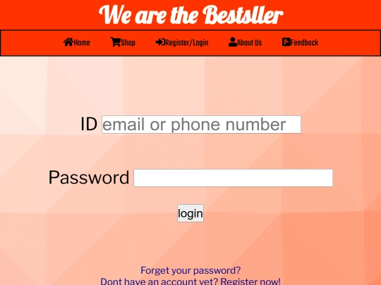 login screenshot