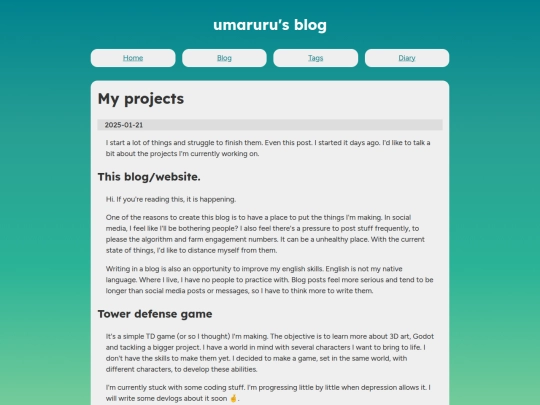 blog/post/2025/01/21/my-projects screenshot