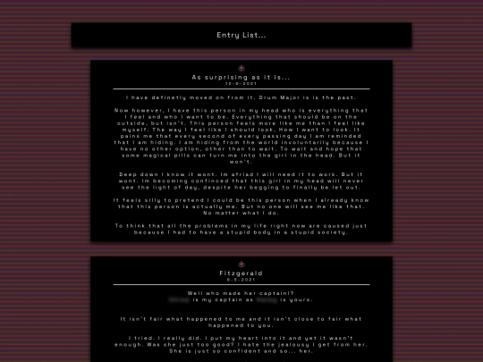 entries screenshot
