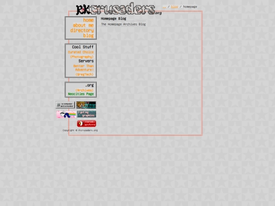 blog/homepage screenshot