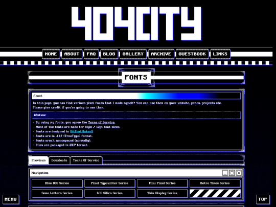 fonts screenshot