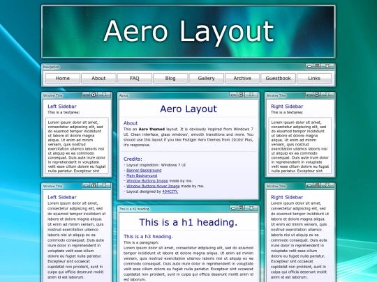 layouts/aero-layout screenshot