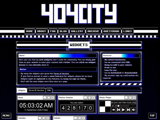 widgets screenshot