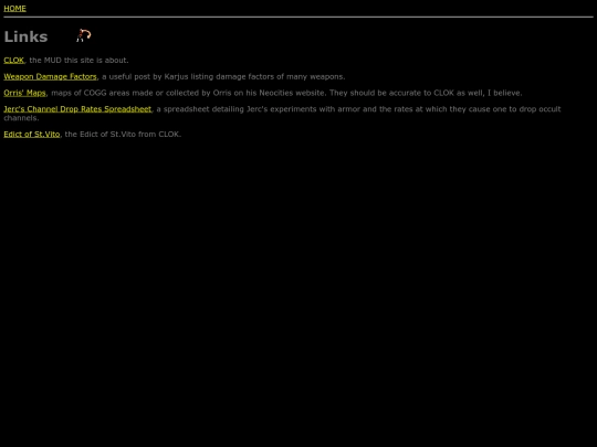 links screenshot
