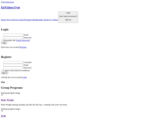 Gym/group-programs screenshot