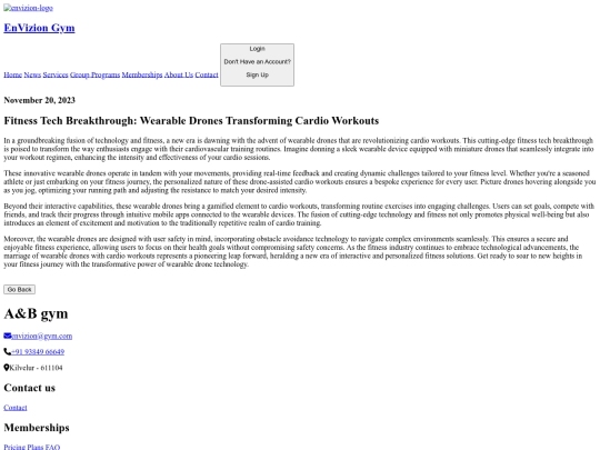 Gym/news-page-1 screenshot