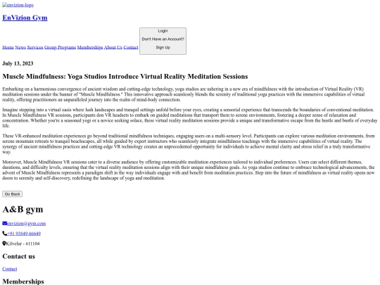 Gym/news-page-2 screenshot