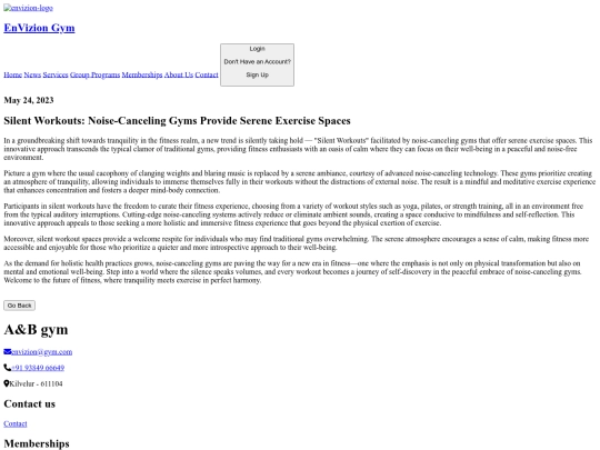 Gym/news-page-4 screenshot
