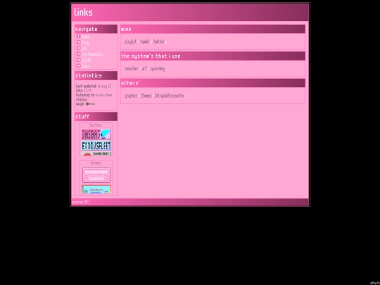 links screenshot