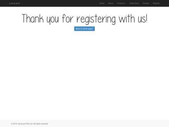 registrationcomplete screenshot