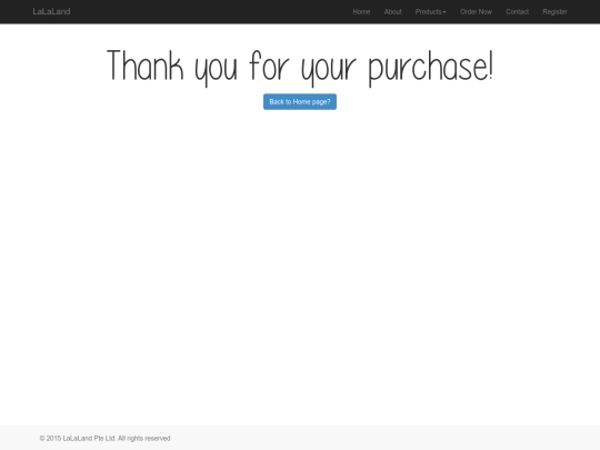 thankyou screenshot