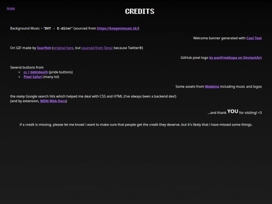 credits screenshot