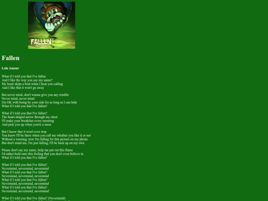 My Projects/fallenlyrics screenshot
