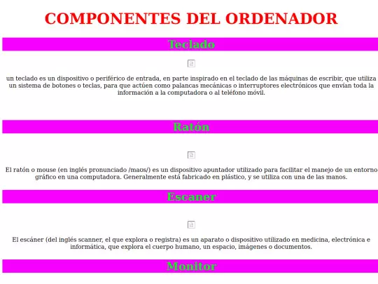 Componentes/Componentes screenshot