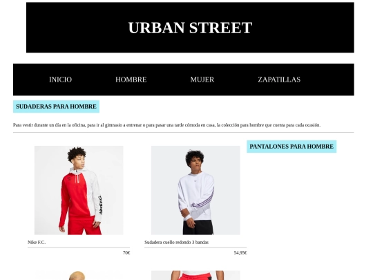 UrbanStreet/RopaHombre screenshot