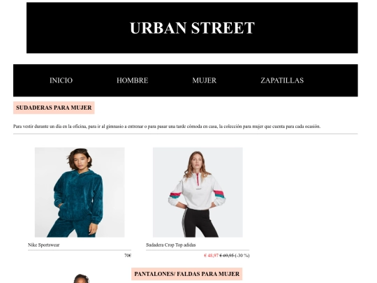 UrbanStreet/RopaMujer screenshot
