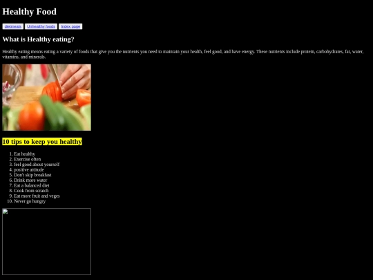 Healthyfood screenshot
