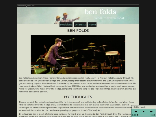 interests/benfolds screenshot