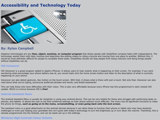 HTML Project Adaptive Technologies - Rylan Campbell/AccessibilityAndTechnology screenshot