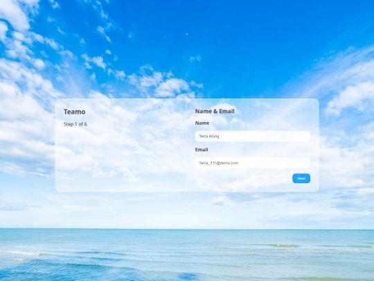 signup screenshot