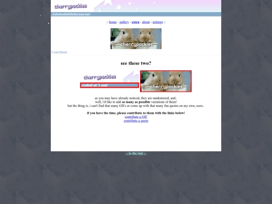 extra/contribute screenshot