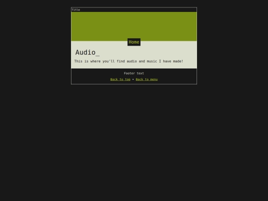 Audio/Main screenshot