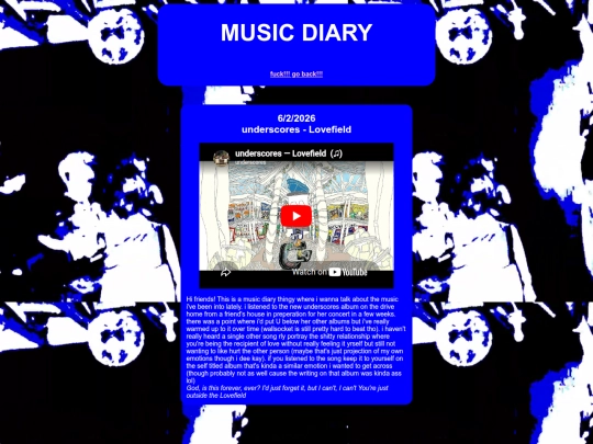music diary screenshot