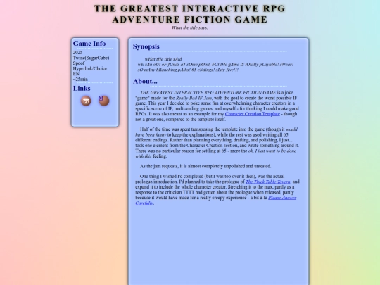 pages/interactivefiction/experiments/greatest-rbj screenshot