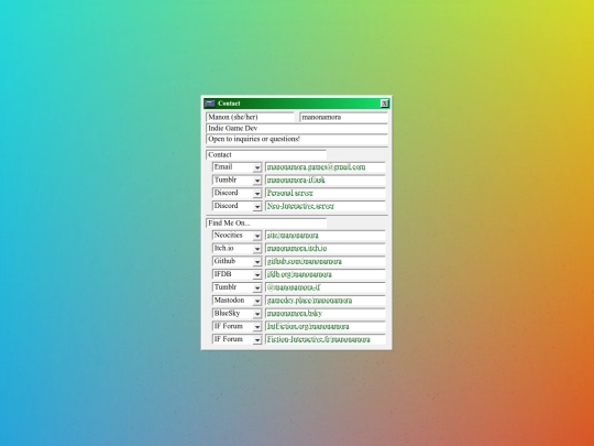 pages/sidepages/contact screenshot