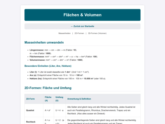 Flaechen_Volumen screenshot