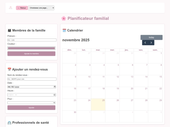 Calendrier screenshot