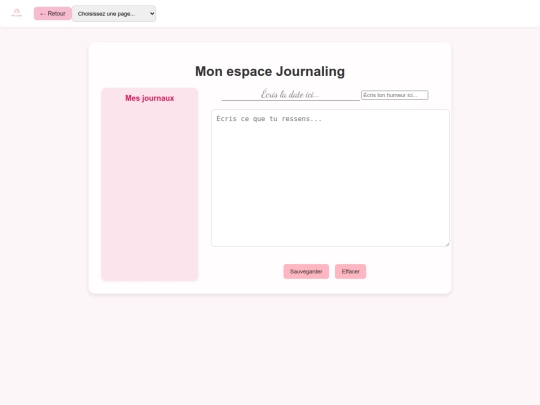 Journaling screenshot