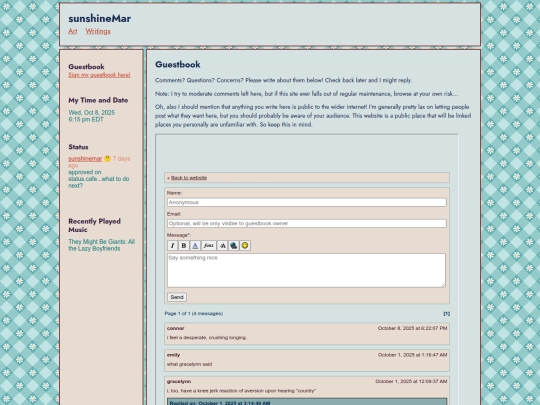 guestbook screenshot