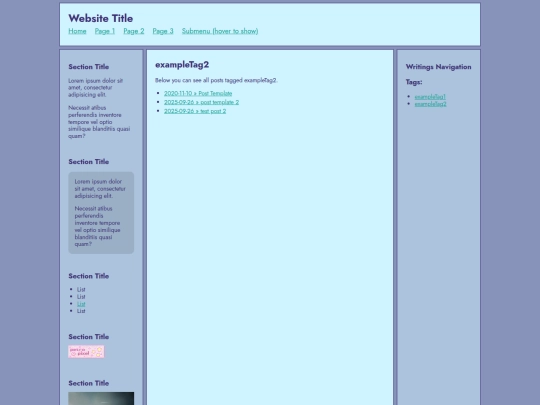 writings/tags/exampleTag2 screenshot