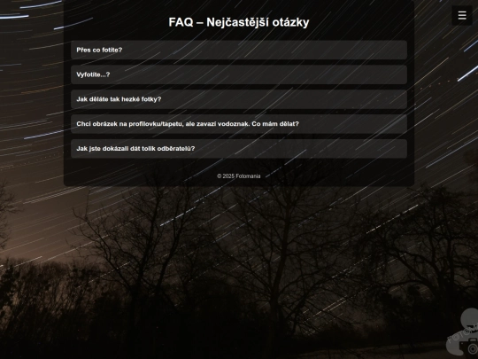 faq screenshot