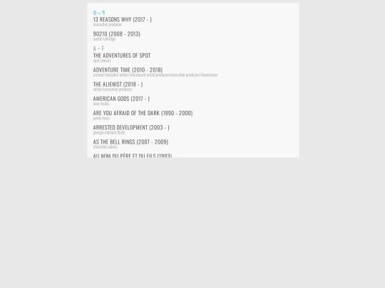 credits/full/television screenshot