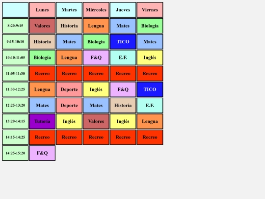 Works/horario screenshot